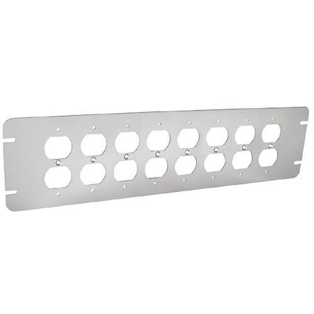 Southwire Box Cover, 8 Gang, Galvanized Steel, Duplex Receptacle Cover Type GBDUP-8